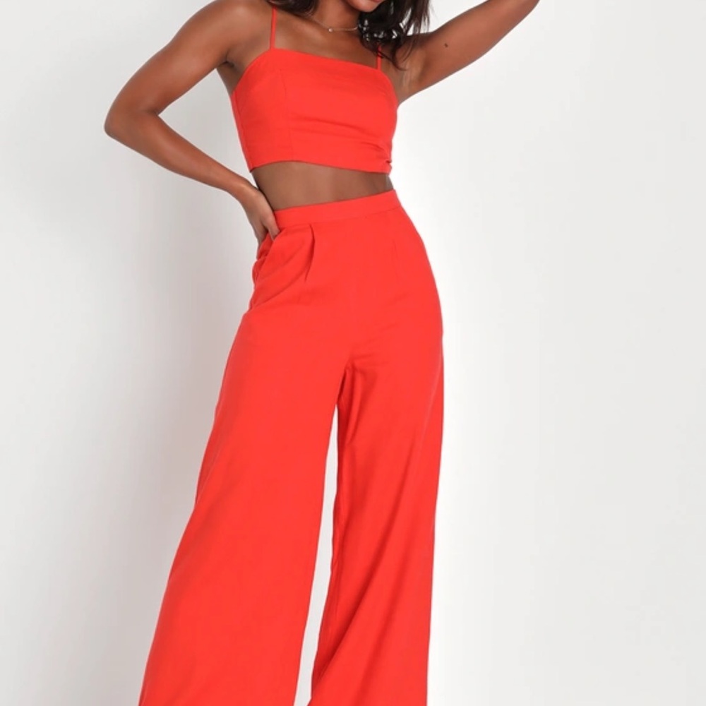 Women's Red Jumpsuit
